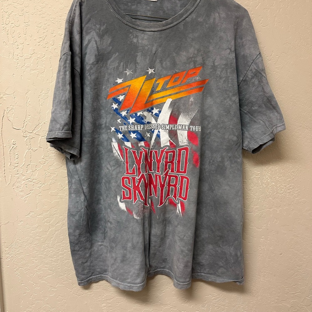 ZZ Top x Lynyrd Skynyrd ‘Sharp Dressed Simple Man’ tour tee shirt 2023